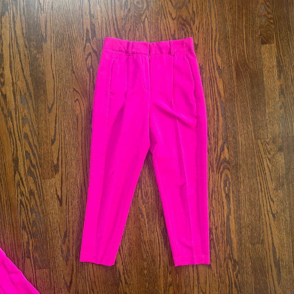 Women’s hot pink suit pants